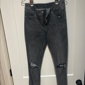 Express High Rise Women's Jeans - Gray